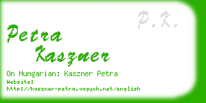 petra kaszner business card